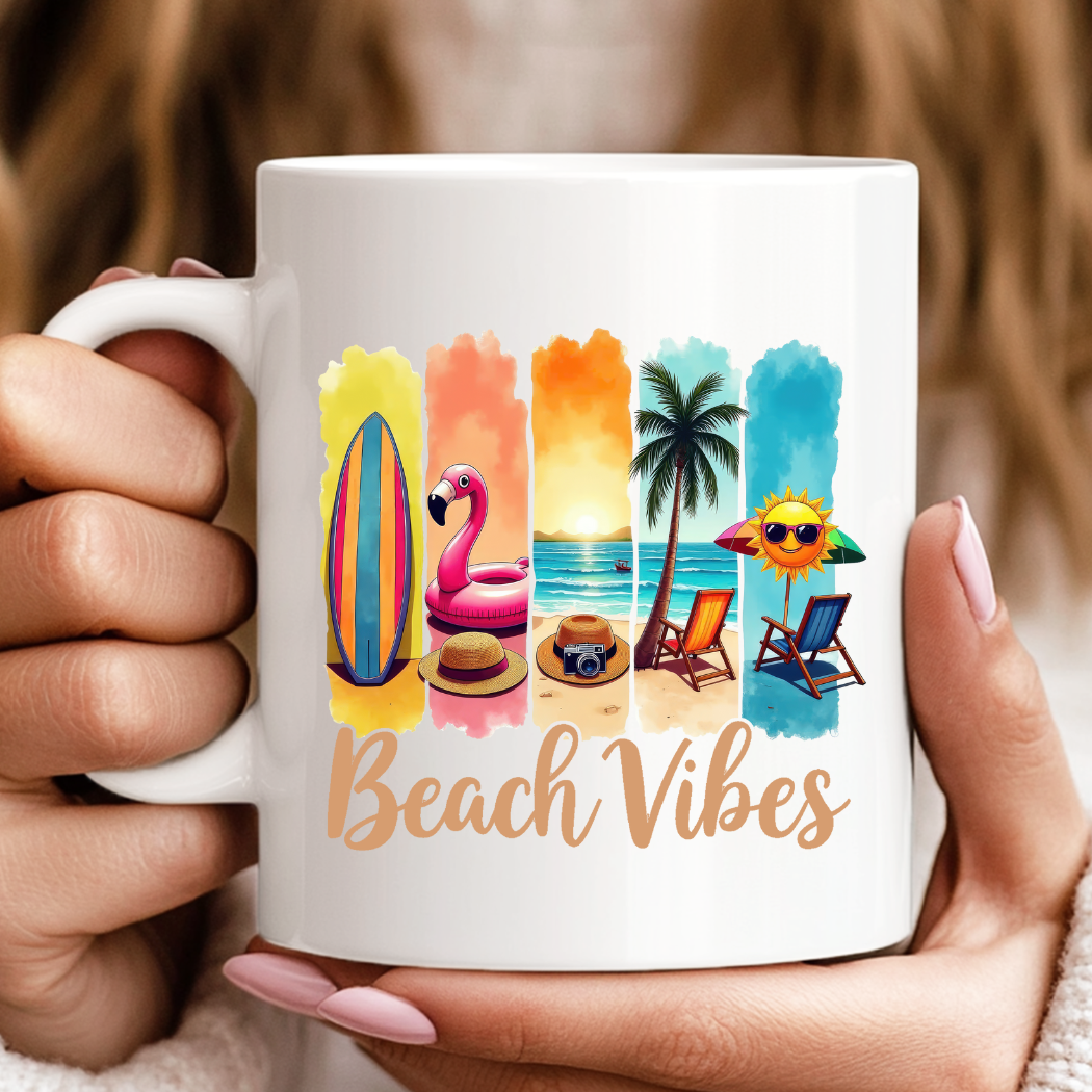 Hello Gorgeous Mugs – Caneca por atacado – Caneca de Verão com Vibrações de Praia0