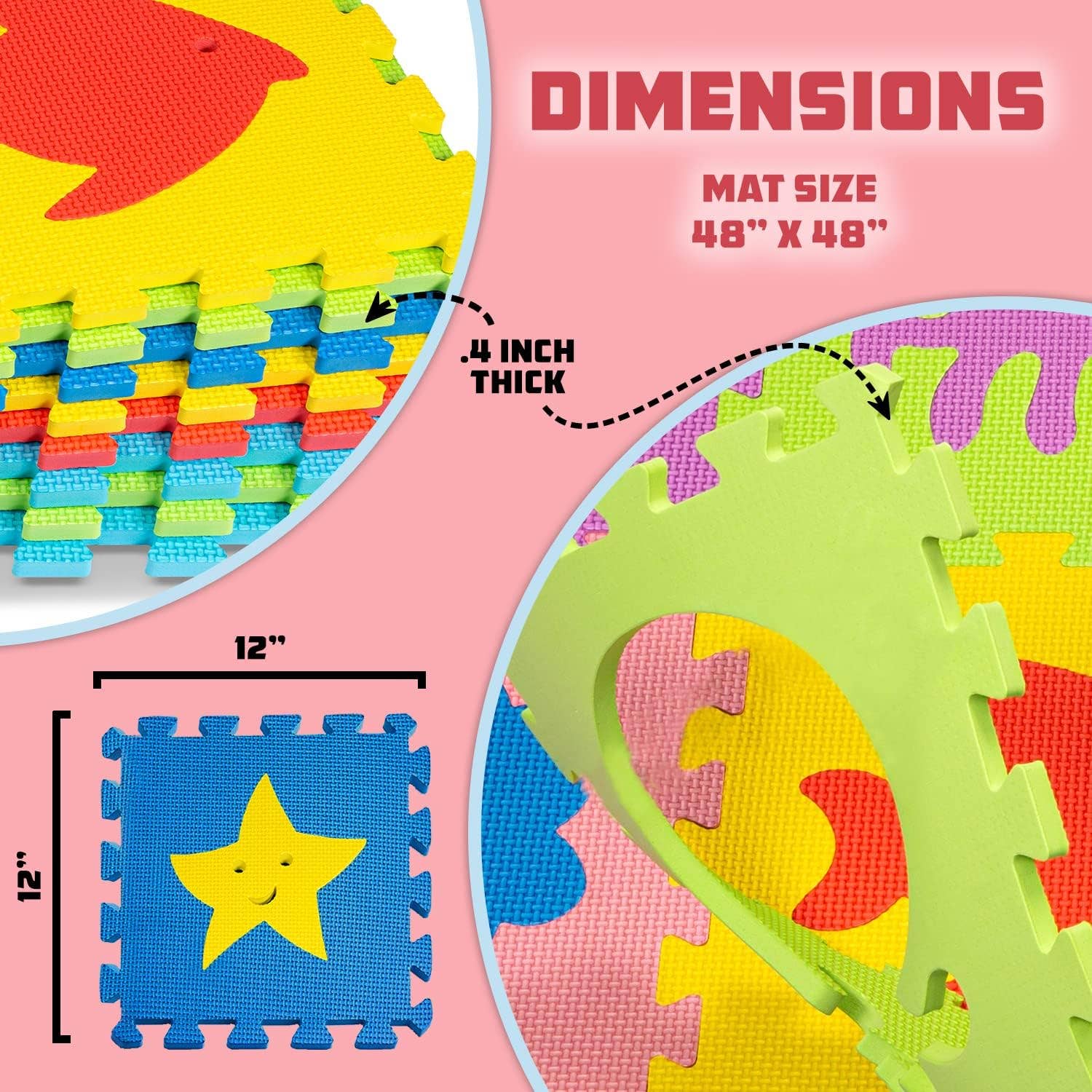 ToyVelt - Wholesale Floor Mat - ToyVelt | Kids Foam Mat | Sea Animals | 16 Tiles3