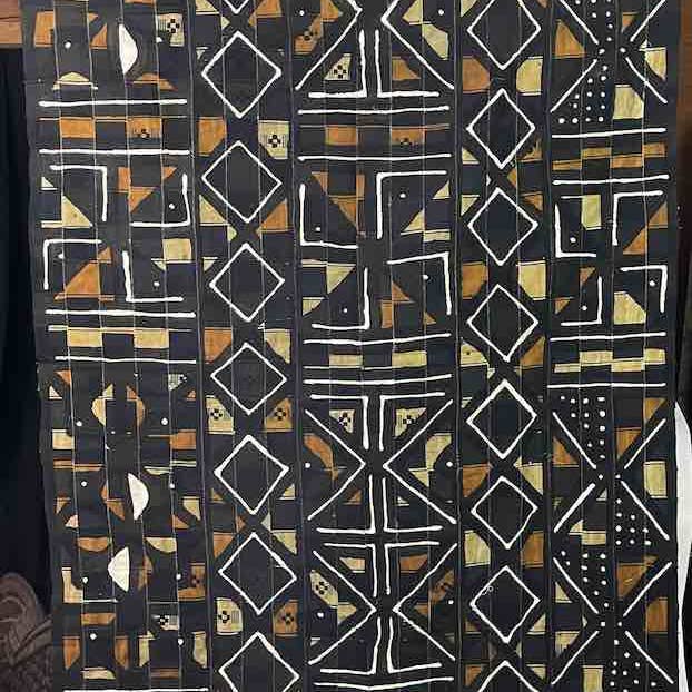 XL African Contemporary Bamana Mudcloth Textile | 81 x 47" for wholesale by The Niger Bend
