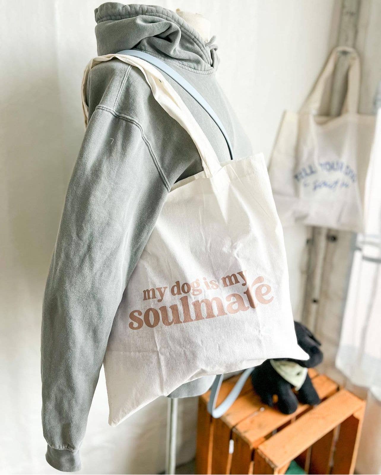 The Paws – Sacola - Mulher por atacado – Sacola Tote - meu cachorro é minha alma gêmea3