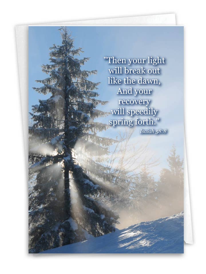 Get Well Card - Winter Sunrise - Jesaja 58:8 für den Großhandel von NobleWorks