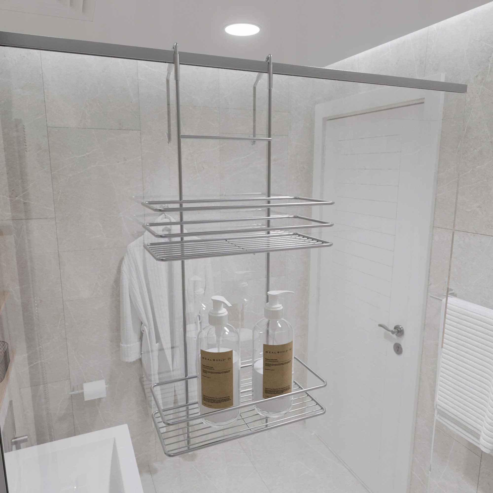 UMWCrafts – wholesale Free-standing shelf – Bathroom Shelf For A Shower Cabin, 2-Tier5