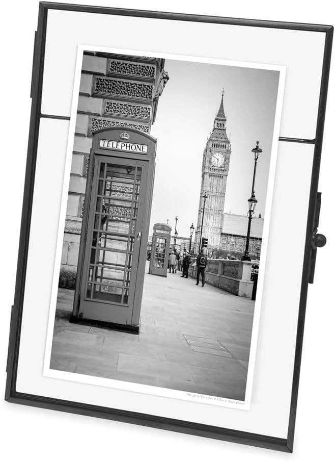 Isaac Jacobs International - Wholesale Picture Frame - Isaac Jacobs Metal Floating Photo Frame w/ Locket Bead Clasp22