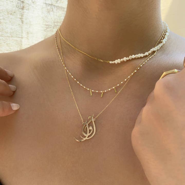 Collana in oro 14k e perle per la vendita all'ingrosso da parte di Kimiya Designs