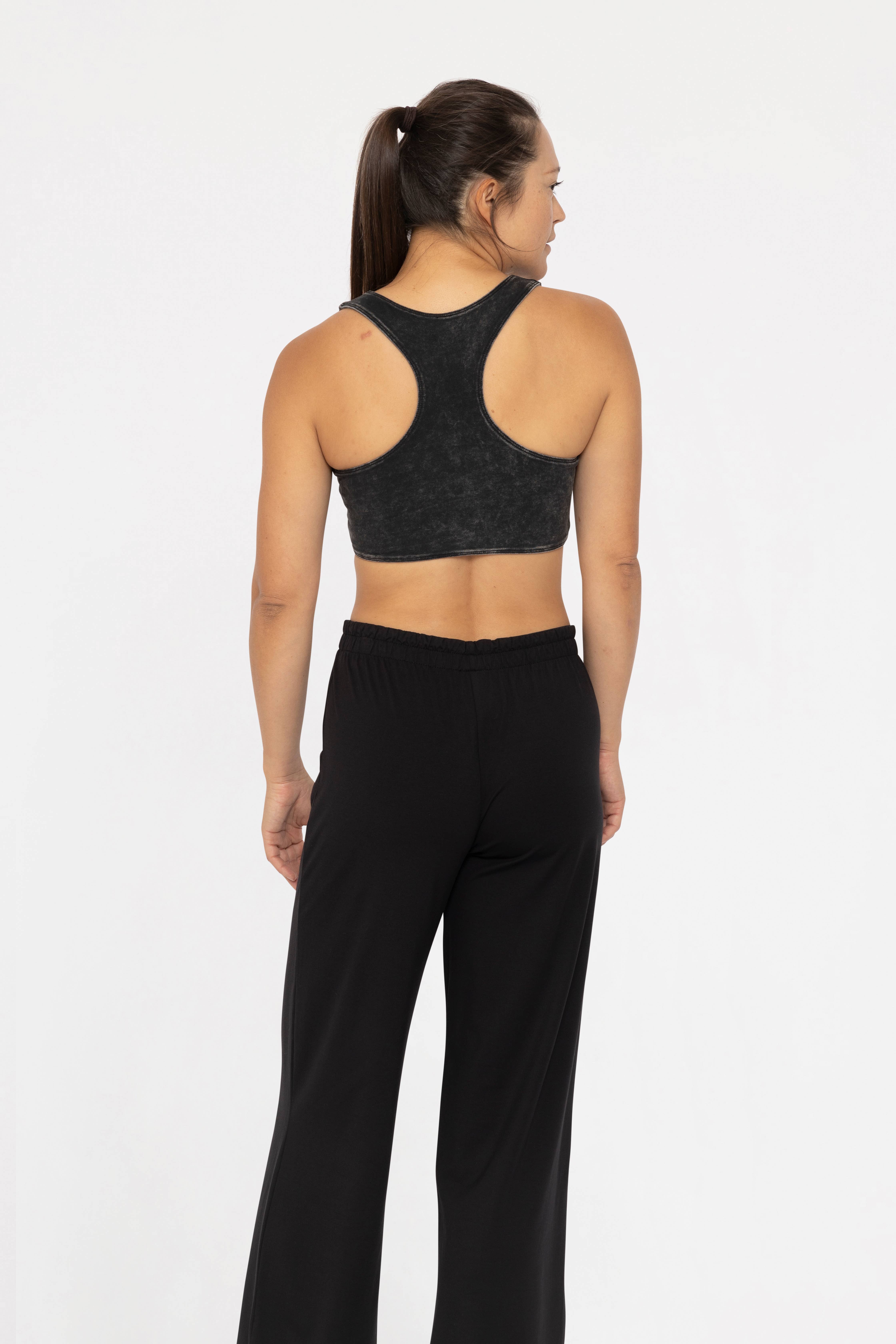 Mono B - Vendita all'ingrosso Reggiseno sportivo - Donna - Reggiseno a schiena scoperta in misto cotone con lavaggio minerale6