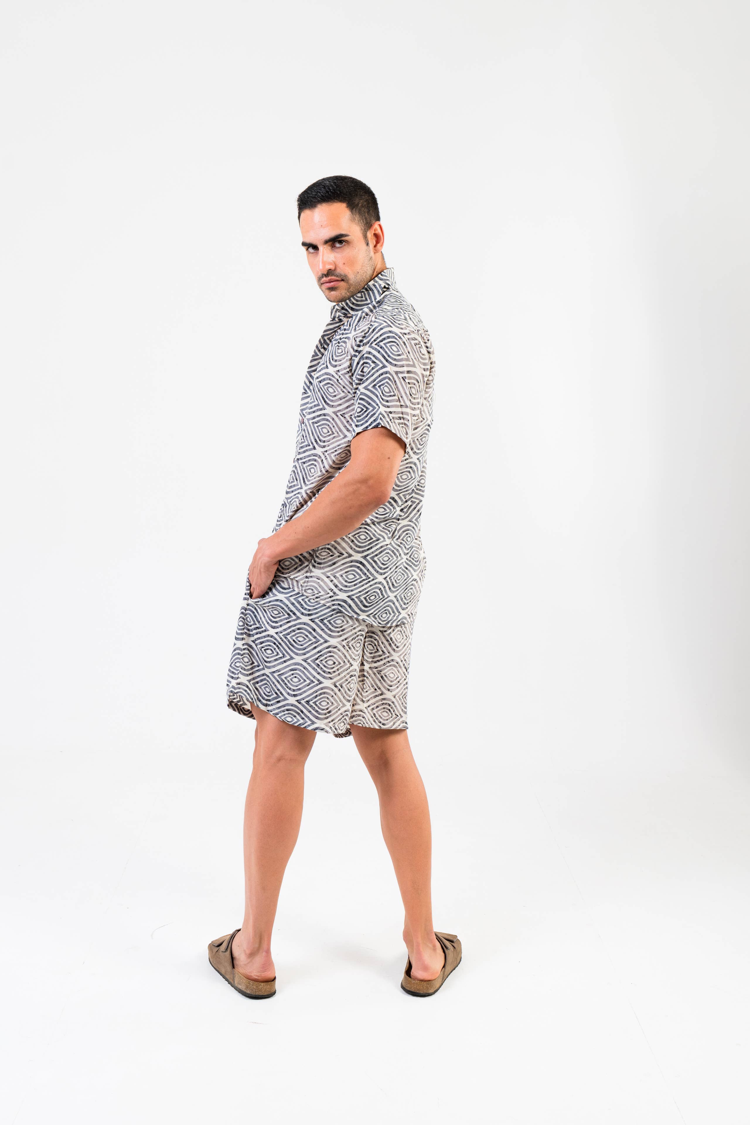 Arena Formentera - Wholesale Top & Short Set (NOT Loungewear) - Men's - Bohemian shirt+shorts set - Last units!2