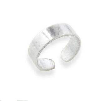 Silver Insanity - Wholesale Toe Ring - Sterling Silver Smooth Classic Plain Band Toe Ring2
