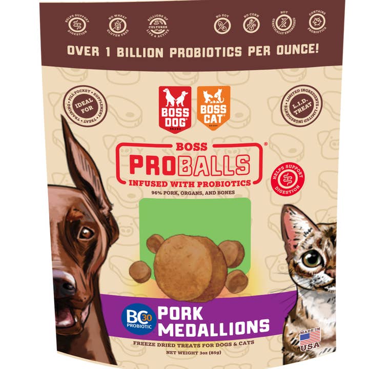 Boss Dog Proballs - Pork (3 oz) for wholesale by BOSS DOG BRAND, INC.