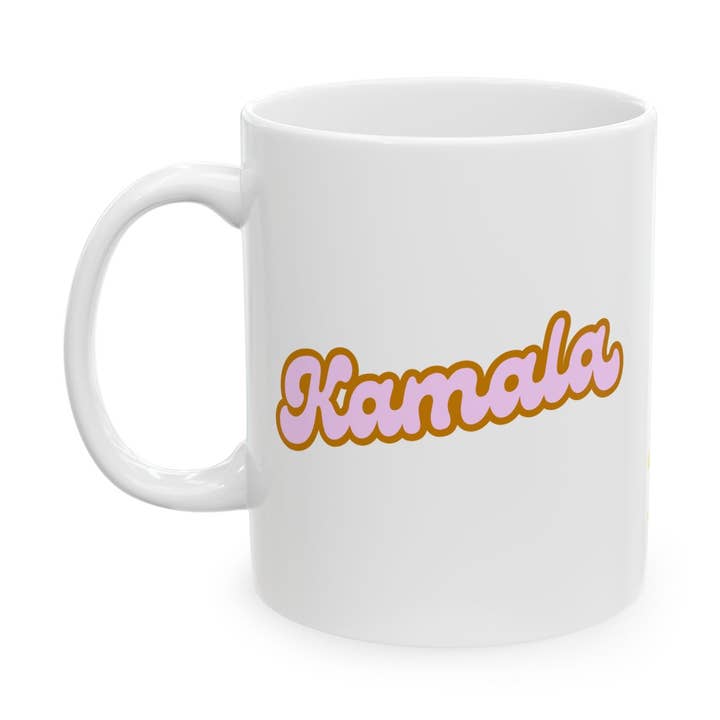 Tasse à café en céramique Kamala (11 oz) pour la vente par The Mug Bakery