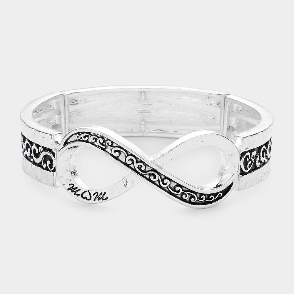 Sensibling Corp. - Vente Bracelet jonc - Bracelet extensible Infinity en métal martelé0