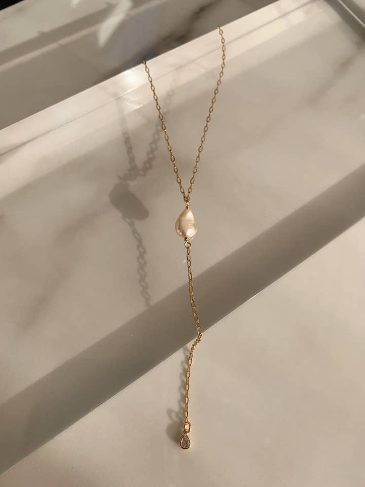 KESHI PAREL LARIAT voor wholesale door Alyse Jewelry