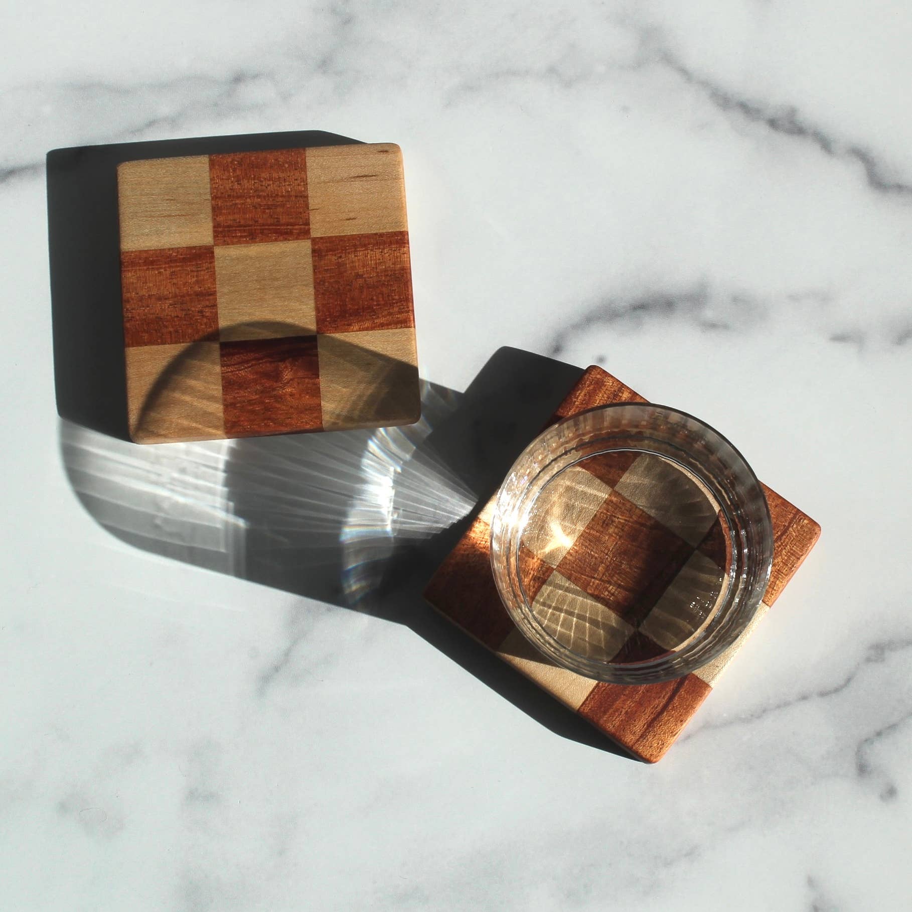 Honeywood - Wholesale Coasters - Chelsea Handcrafted Jumbo Wood Coaster Set3