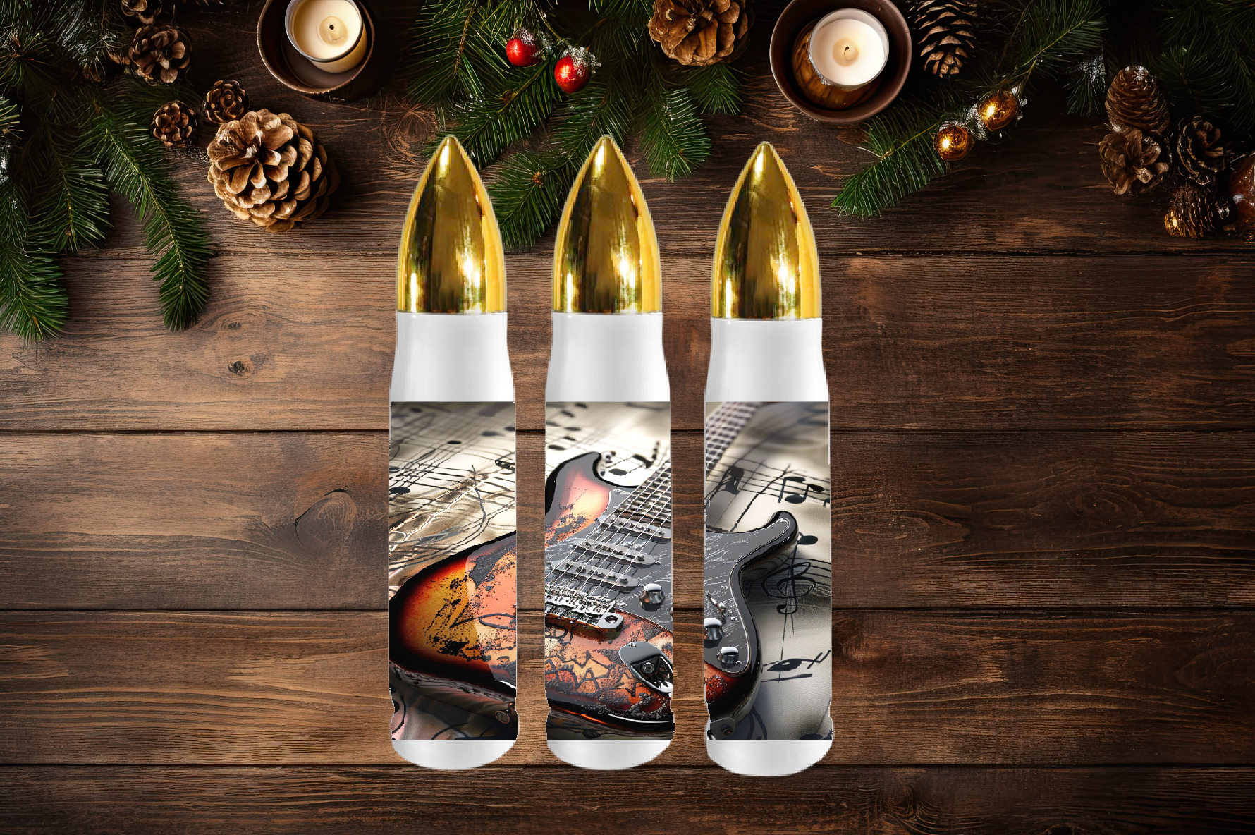 Justified Madness1 - Wholesale Insulated Mug/Tumbler - Guitar Bullet 17oz Thermos Tumbler Physical Item3