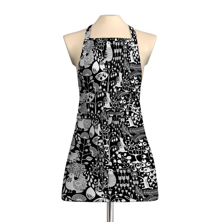 Zwart Schort Met Zak voor wholesale door Arvidssons Textil