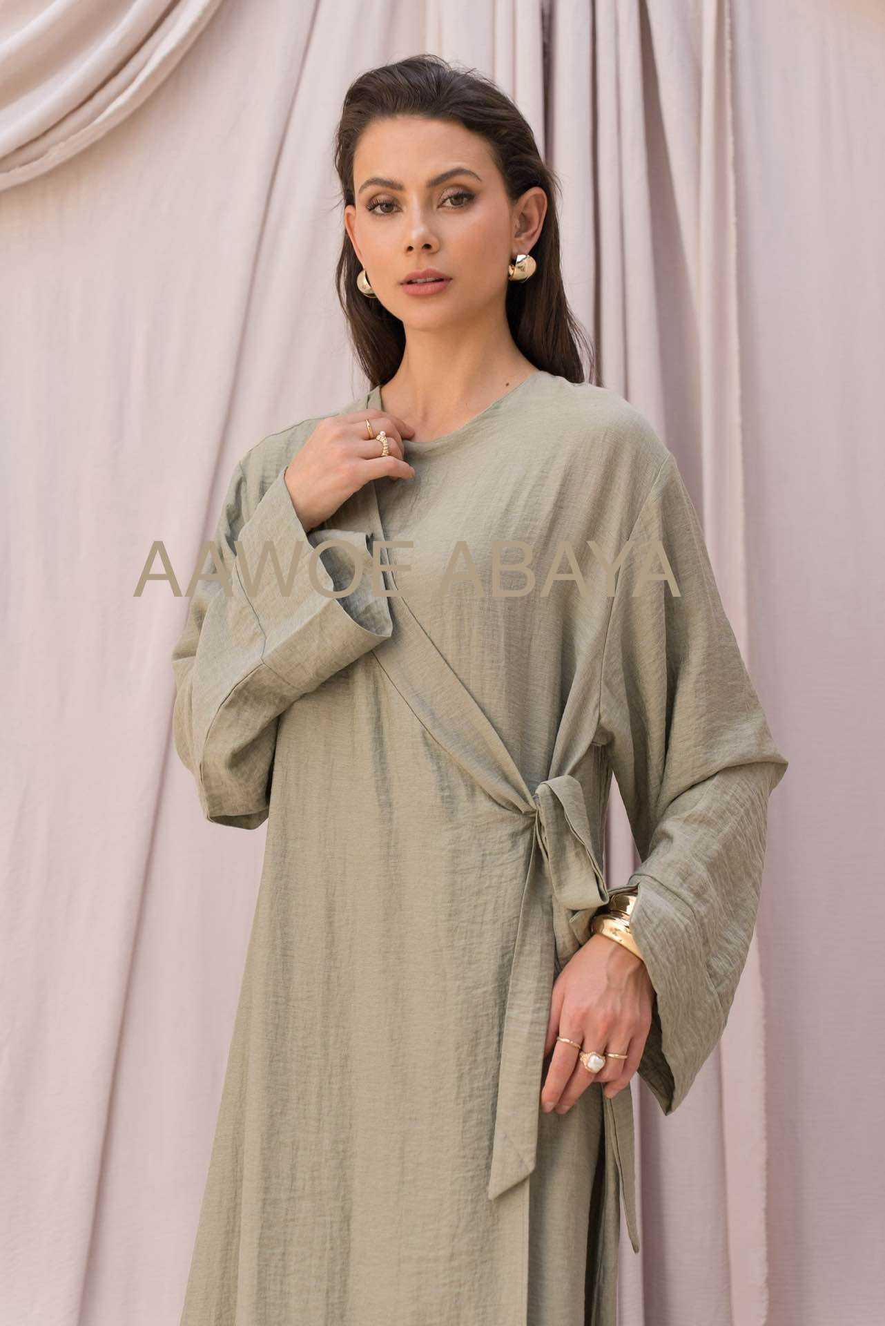 Aawoe Abaya – Kaftan - Mulher por atacado – Vestido Abaya Elegante - 2421-VES13