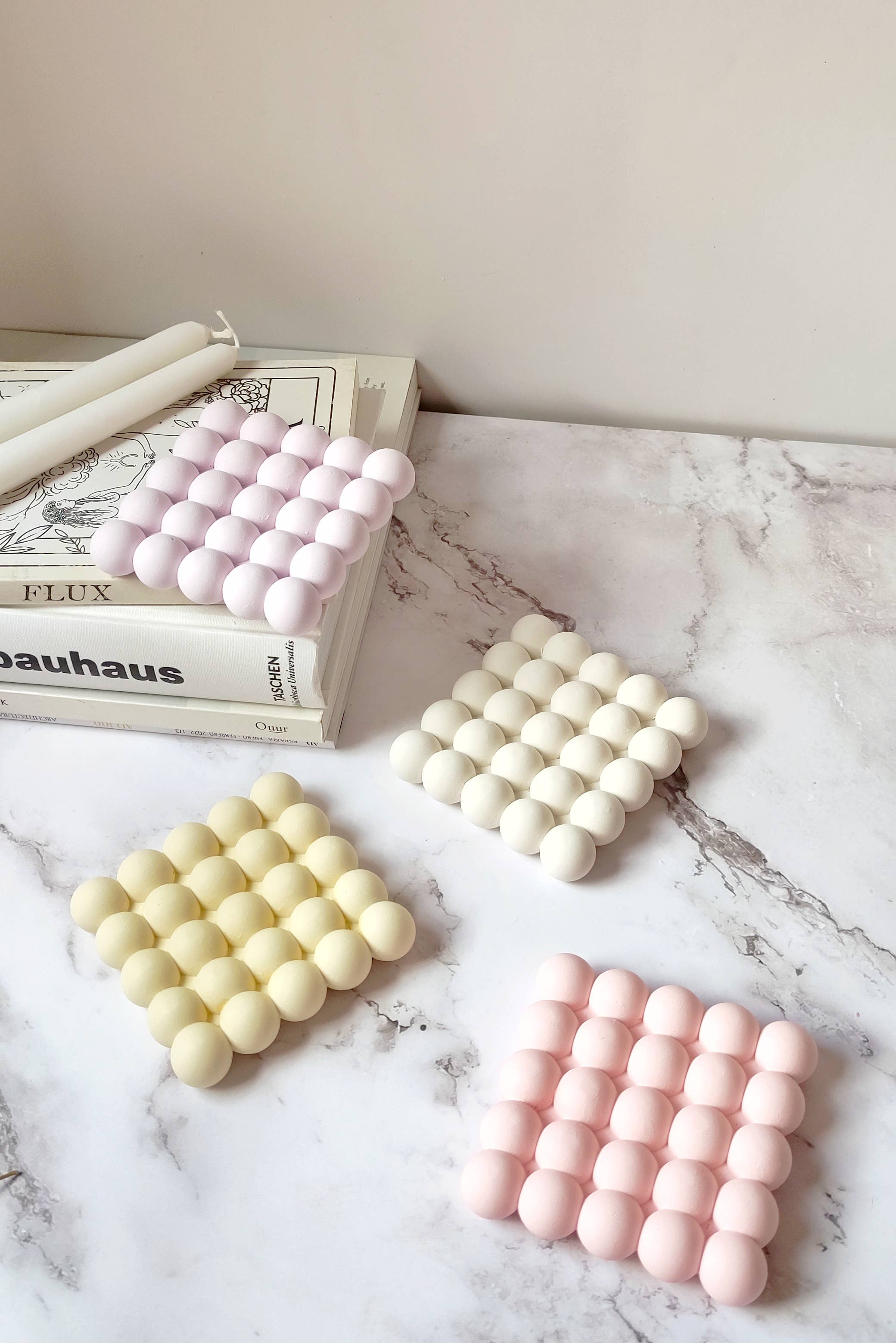 Kndly home - Wholesale Decorative Tray - Bubble Tray. Bubble coasters Pastel colors.8