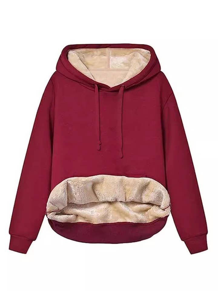 Marayn - Wholesale Jacket - Women's - Cozy Winter Lambswool Hooded Fleece Jacket for Women7