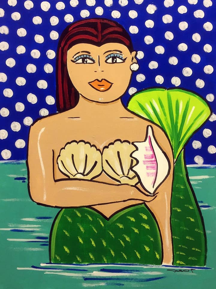 Impression d'art sirène 8x10 pour la vente par Gascot Inc.