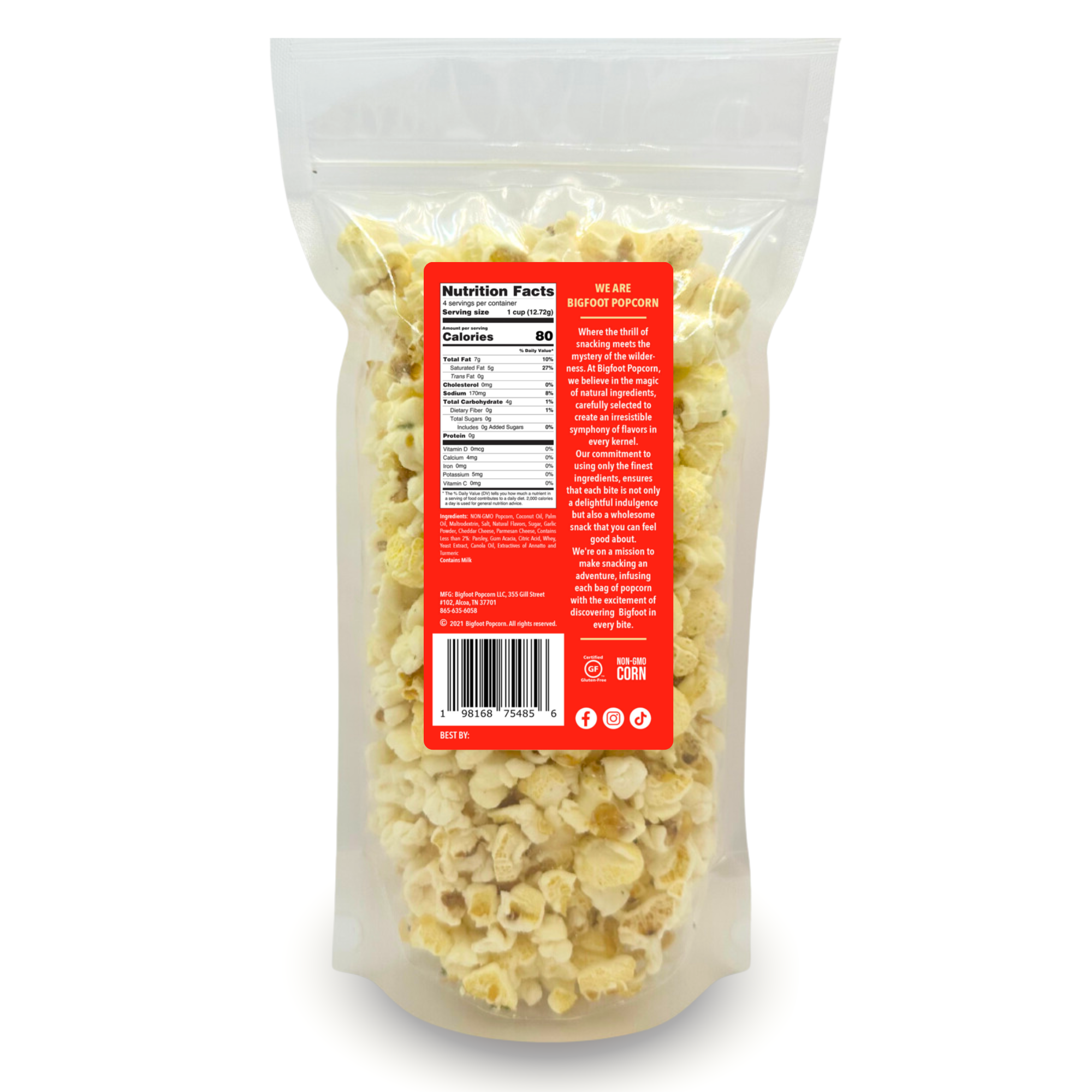 Bigfoot Popcorn - Wholesale Popcorn - Garlic Parmesan Gourmet Popcorn1