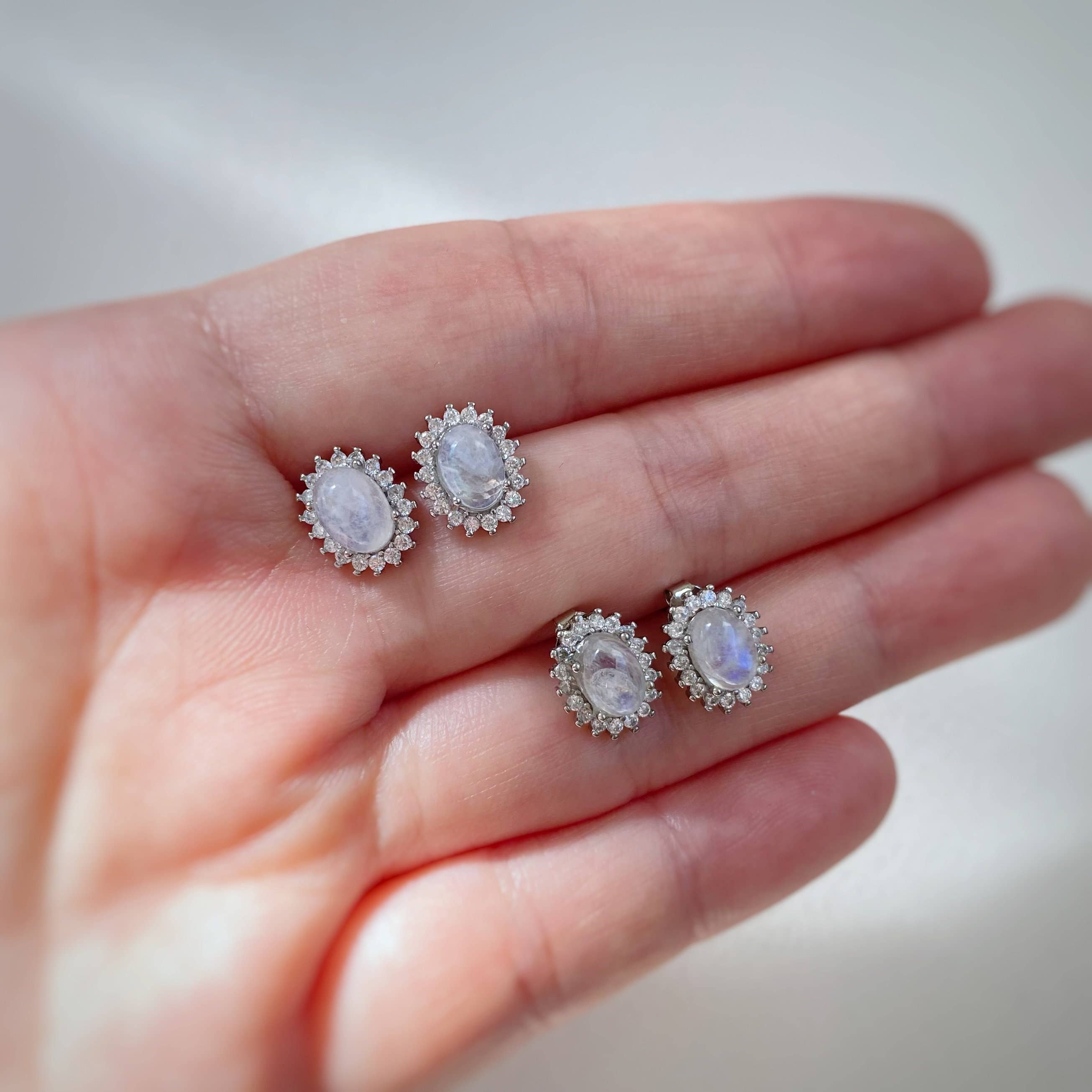 iBijoux - Wholesale Jewelry Set - Natural Moonstone Necklace Earrings Set (2S01)5