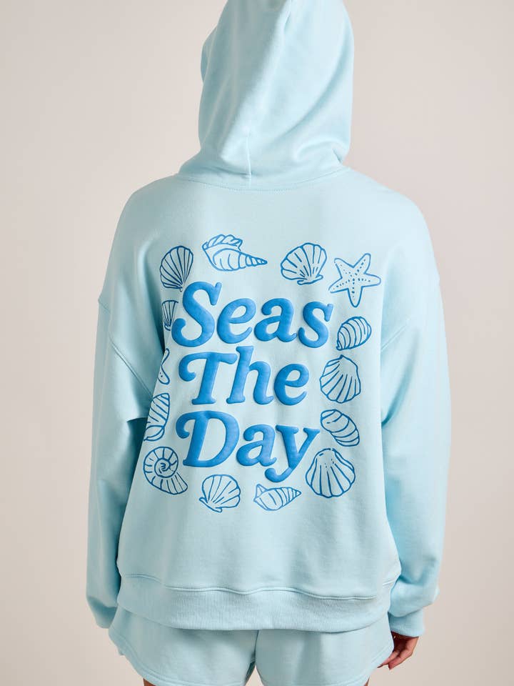 Seas The Day Lyseblå Hættetrøje & Shorts Sæt for engroshandel hos Main Strip