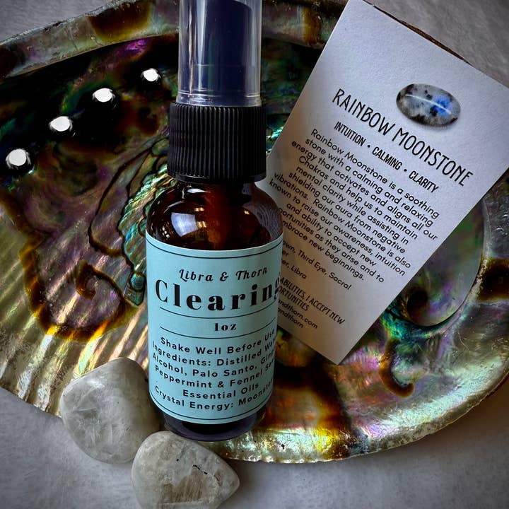 Clearing- Crystal Infused Aromatherapy Intention Spray for wholesale by Two Deserts