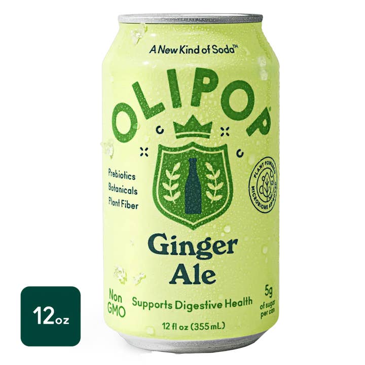 Soda prébiotique OLIPOP, soda au gingembre, 12 oz liq., caisse de 12 carats pour la vente par Echo Sales Canada