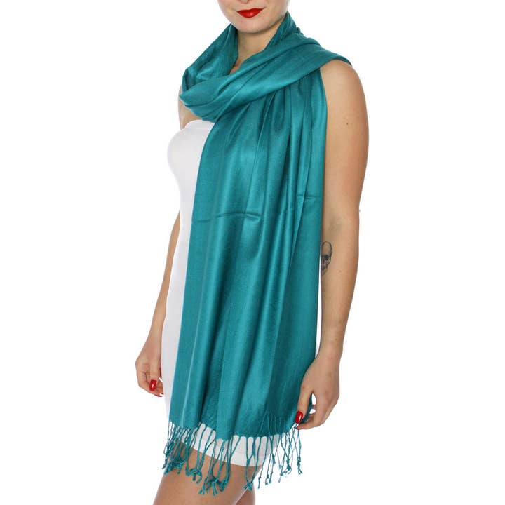 SERENITA - Wholesale Scarf - Women's - Cashmere feel wedding solid pashmina shawl wrap scarf11