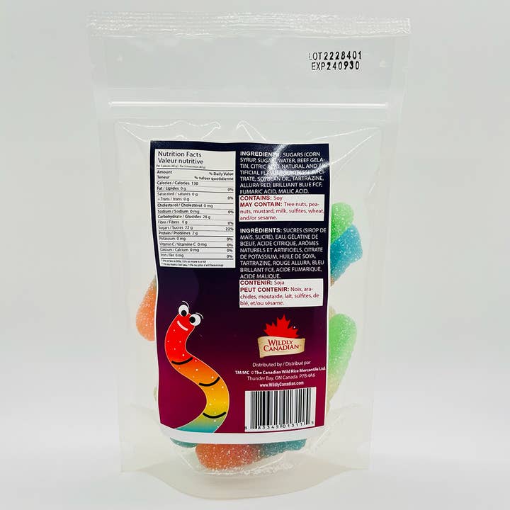 Wildly Canadian - Wholesale Gummy - Gummy Worms Sour Neon Nightcrawlers1
