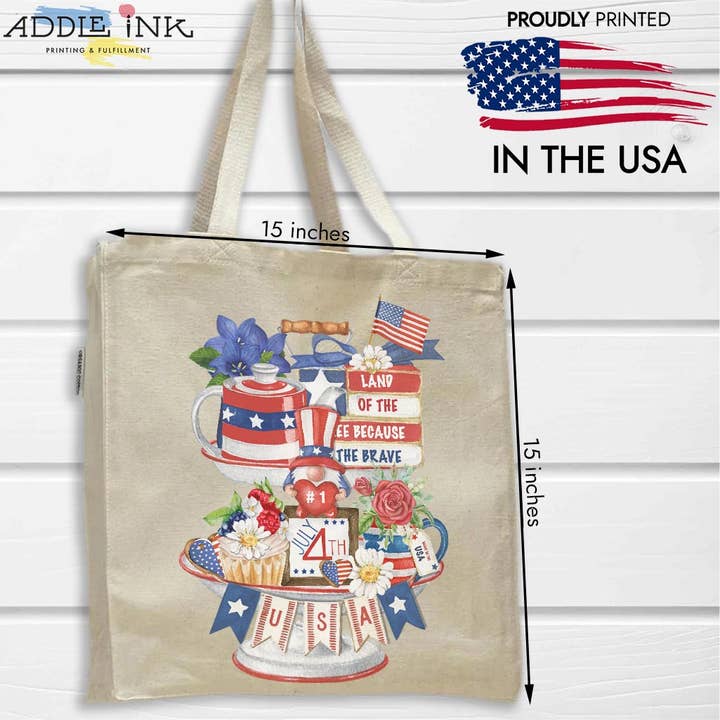 Fri tack vare den Modiga Patriotiska Tomten Tygväska - Unisex för wholesale av ADDLE iNK