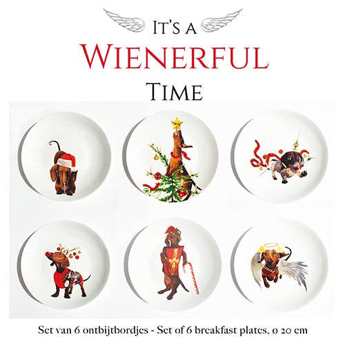 Bordy's – wholesale Tableware set – It's a wienerful Time - Set of 6 Breakfast Plates 1