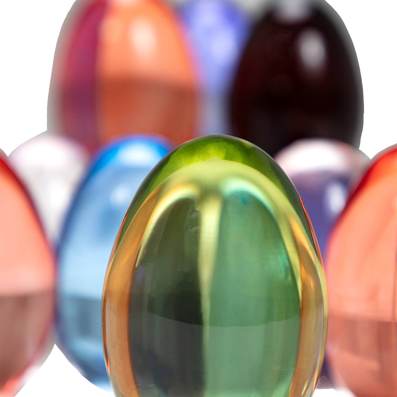 Kavana Decor by The Import Collection - Wholesale Decorative Tabletop Object - Chroma Acrylic Eggs -Set 128