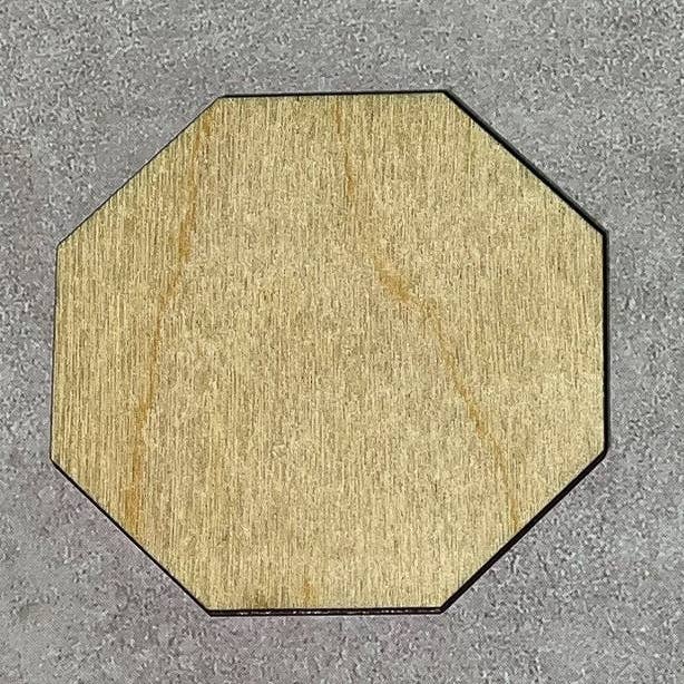 Découpe octogonale en bois non finie | Forme en bois de 1/8 po | Tailles multiples | Découpes de bois découpées au laser pour la vente par C3DAR Design