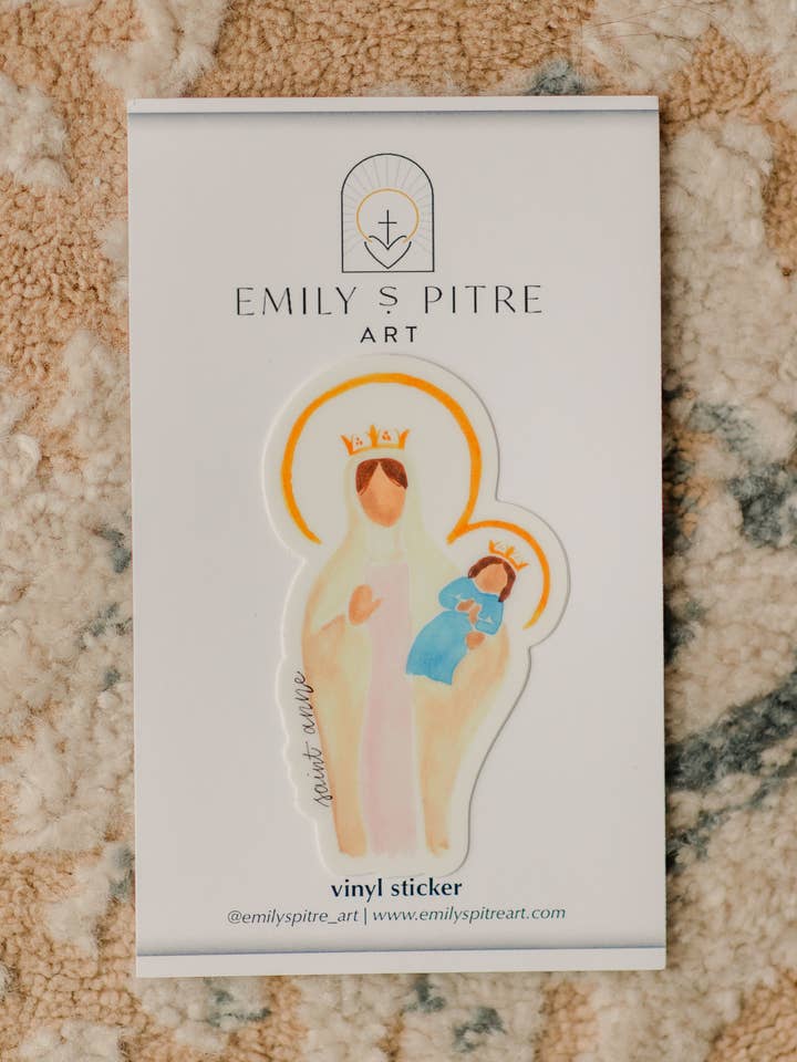 St. Anne Sticker for wholesale by Emily S Pitre Art