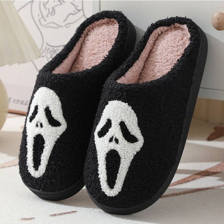SCREAM Spooky Halloween Themed Slippers - HARO for wholesale on Faire