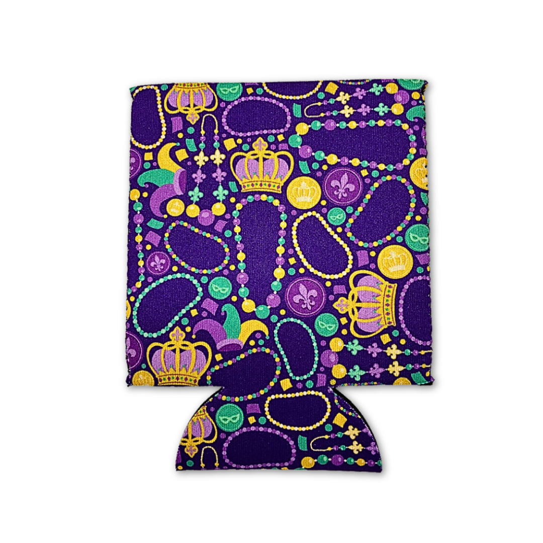Plush Appeal LLC - Wholesale Drink Huggers & Koozies - Mardi Gras Beads and Crowns Coozie (Each)0