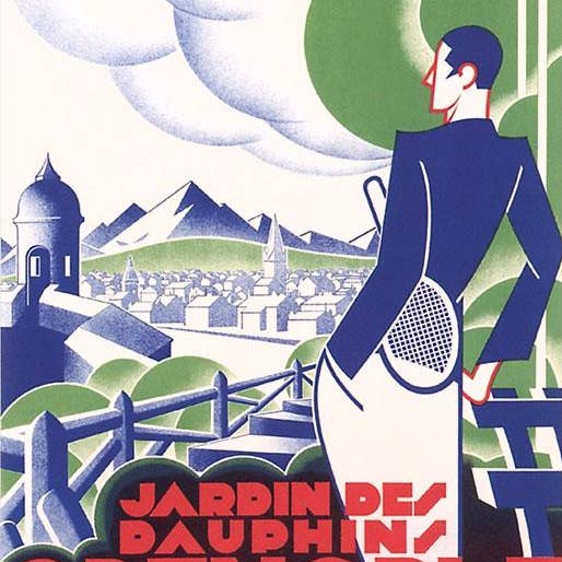 Impression d'art TR-378 Jardin des Dauphins, Grenoble pour la vente par Found Image Press