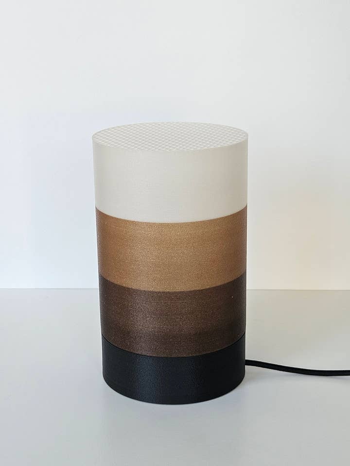 Table lamp - cappuccino (with eco material: coffee, etc.) for wholesale by Coast Fig