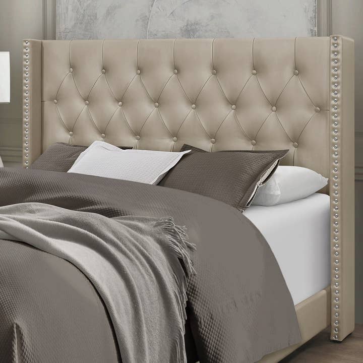 Home Design - Wholesale Bed - Brady Tufted Wingback Upholstered Panel Bed20