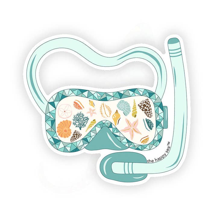 3.5" Scuba Mask Vinyl Sticker for wholesale by The Happy Sea