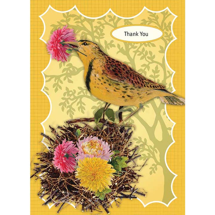 Thank You Tweetie Greeting Card for wholesale by Potluck Press