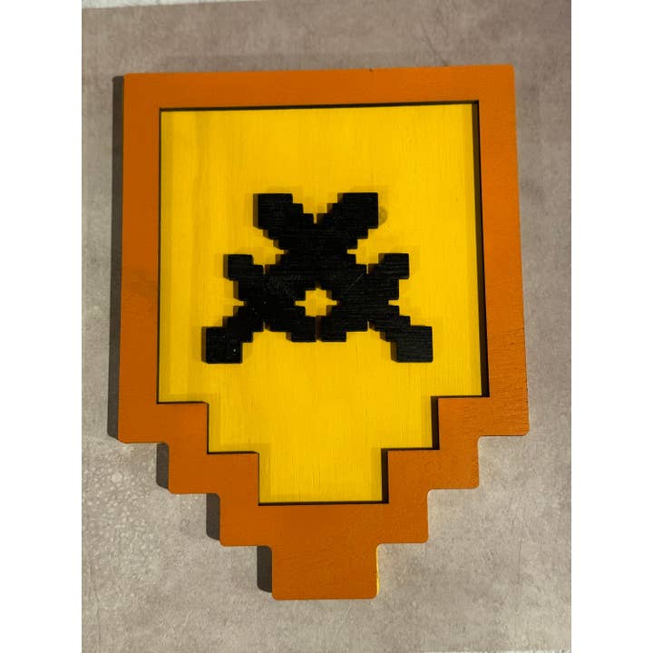Crayon Eater Designs - Wholesale Wall Accent - Wooden Shield With Crest