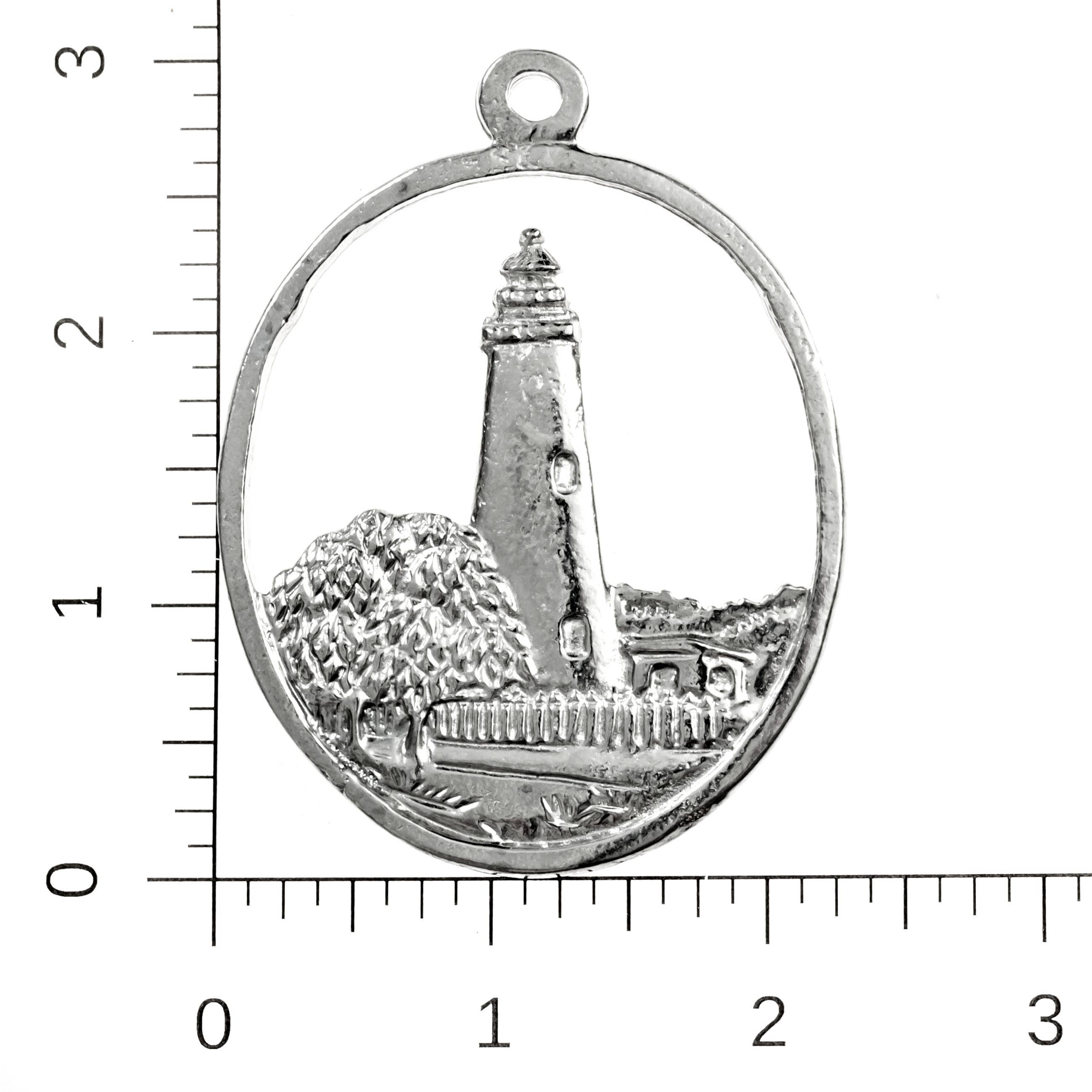 House of Morgan Pewter – Großhandel Verzierung – Handgefertigte Leuchtturm-Anhänger – North Carolinas Leuchttürme1