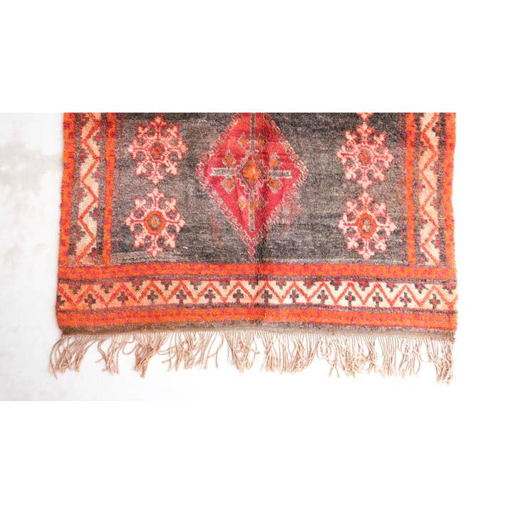 bazarifinagh - Wholesale Area Rug - Black Vintage Moroccan rug made from wool 4x10ft1