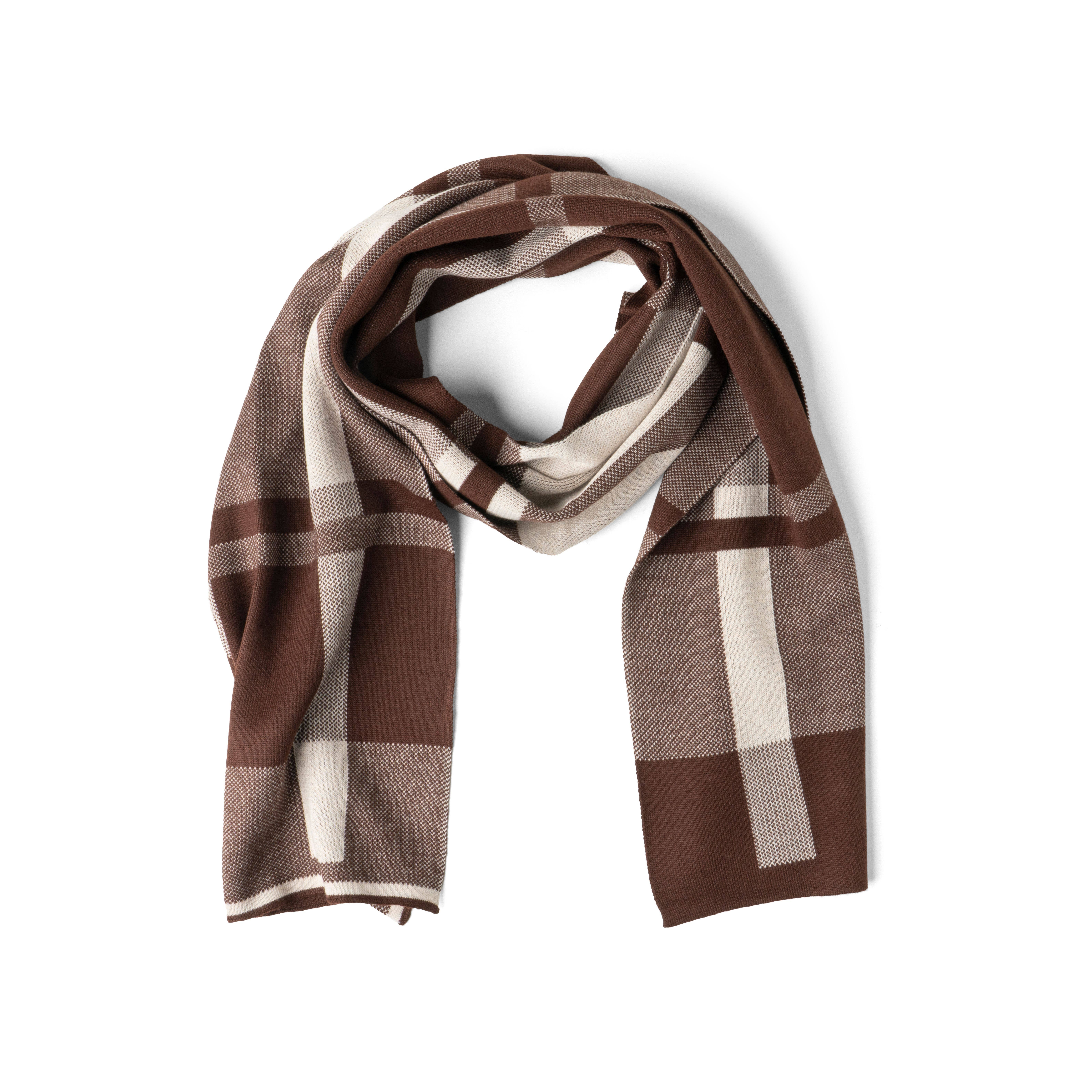 DM Merchandising - Wholesale Scarf - Men's - Britt's Knits Gentleman's Plaid Knit Scarf Open Stock2
