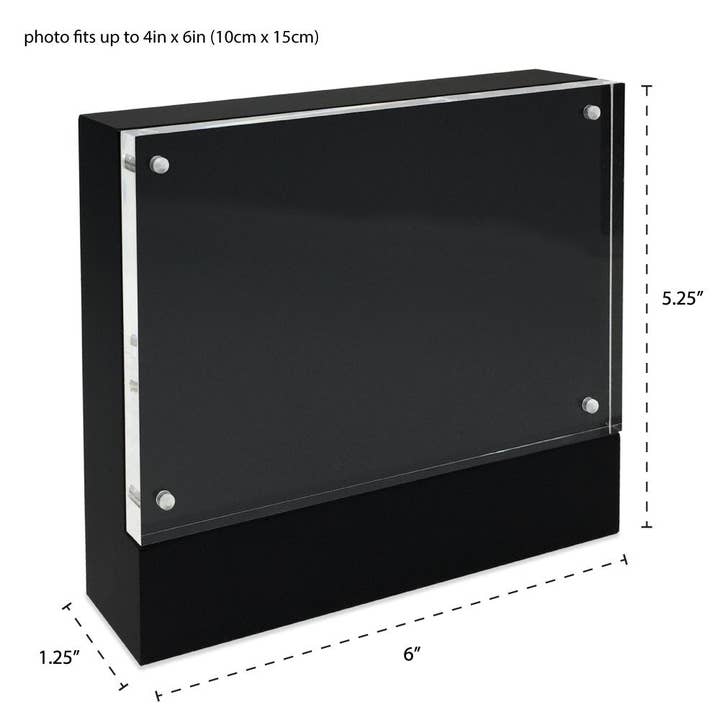 Isaac Jacobs International - Wholesale Picture Frame - Isaac Jacobs Wood Block Magnetic Acrylic Picture Frame10