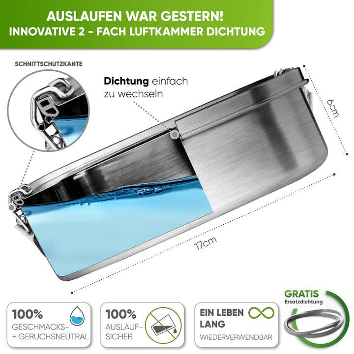 Blockhütte – wholesale Lunch bag/box – Premium stainless steel lunch box - 1400ml
