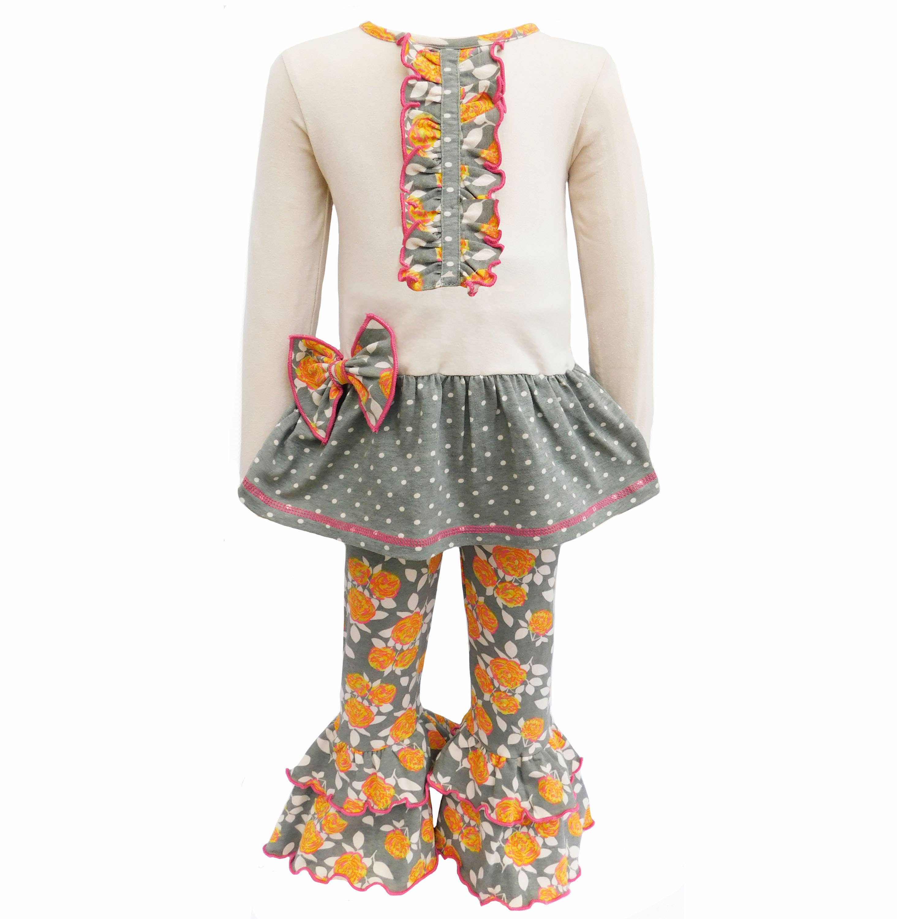 Little Girls Colorful Blended Knit Pajama Pant Bee Posh