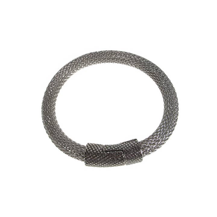 Dikke mesh armband met magnetische sluiting met textuur voor wholesale door Erica Zap Designs