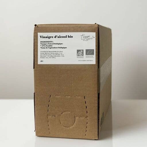 BIB 10L Alcohol Vinegar 12° France Organic* for wholesale by Olival d'Ouro/Terre de sens